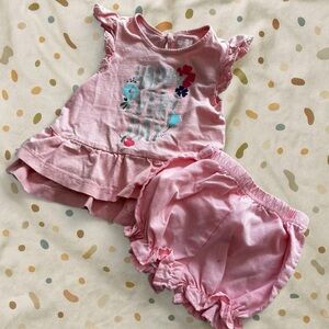 Carter's Pink Ruffled Diaper Cover Set